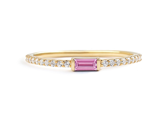 Dünne des Diamant-9K Breite Golddes ring-0.20ct 2.5MM für Verpflichtungs-Krappenfassungs-Art