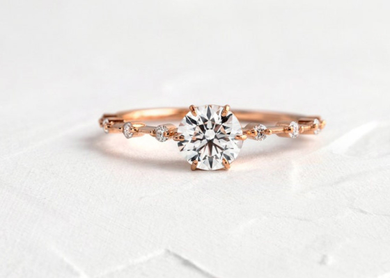 1.0ct Moissanite Diamond Rings, Rundschnitt Verlobungsringe 6.5MM ODM