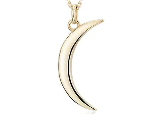 21mm Längen-Gold Crescent Moon Necklace, weibliches Ermächtigungs-Halskette ODM