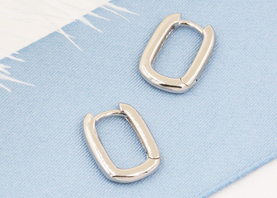 Ovale des Band-9K Stärke Goldder ohrring-2mm mit 6x10mm innerem Durchmesser