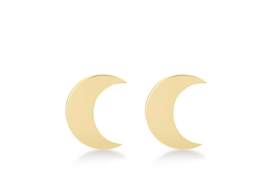 Crescent Shapes 9K Maß ODM Goldder ohrring-6MM für Partei-Geschenk