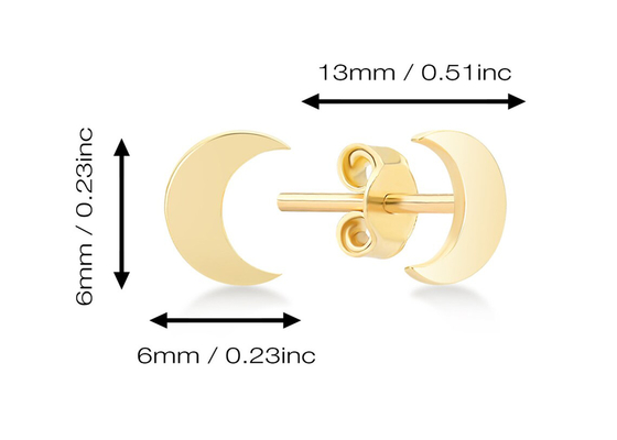 Crescent Shapes 9K Maß ODM Goldder ohrring-6MM für Partei-Geschenk