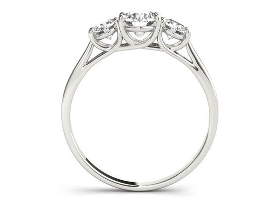 1,0 Silber-Ring 925 Sterling Silver Material des Karat-9K mit Moissanite ODM