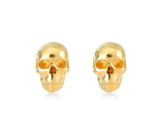 Zinken-Hand der Jahrestags-Goldschädel-Ohrring-3×5MM, die Art ODM einstellt