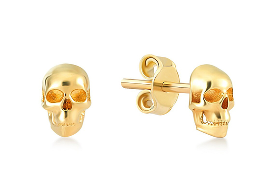 Zinken-Hand der Jahrestags-Goldschädel-Ohrring-3×5MM, die Art ODM einstellt