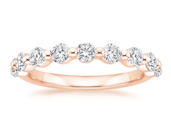 0.9ct 3MM Moissanite Rose Gold Ring, Rose Gold Jewelry Ring Soem