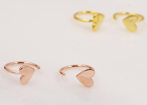 Goldohrring-kleines Herz Huggie-Band-9K formen Dia Inner 8mm äußeres 10.5mm