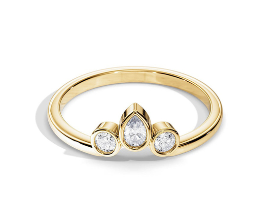 V-förmiges Band der Heirats-0.4CT mit Verlobungsring, 2MM stapelbares Diamond Rings Soem