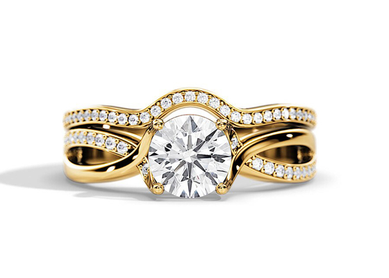 Durchschnitts-Farbe 1.25ct Rose Gold Moissanite Engagement Rings VS1 SI1 SI2