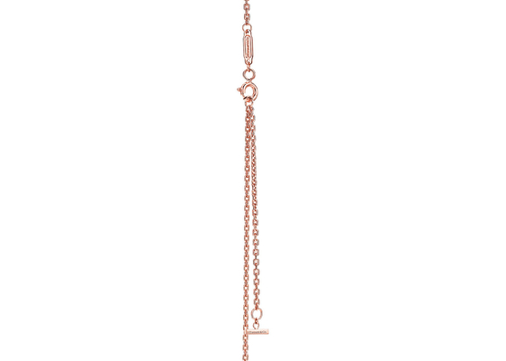 18K Rose Gold Neklace, justierbare Länge der Lächeln-hängende Halskette 16-18inch