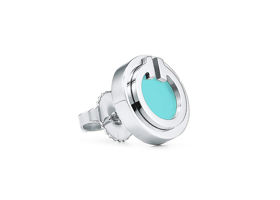 ODM-Türkis-Kreis-Ohrringe, Gewicht Durchmessers 9.65mm der Türkis-18k Ohrring-2.37g