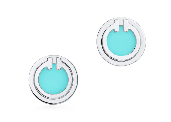 ODM-Türkis-Kreis-Ohrringe, Gewicht Durchmessers 9.65mm der Türkis-18k Ohrring-2.37g