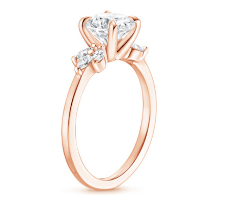 Birnen-Schnitt Labor gewachsenes Maß 14K Rose Gold Material Moissanite-Ring-0.77ct PS5×7mm
