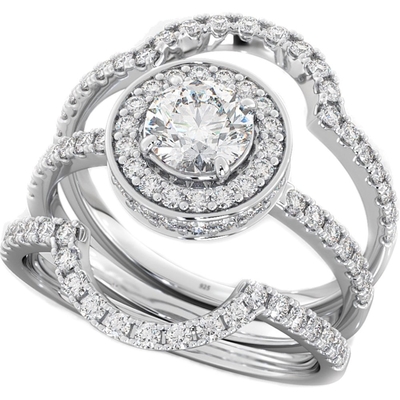 Gewicht Krappenfassungs-Diamond Engagement Wedding Ringss 0.90CT
