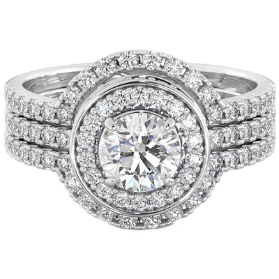 Gewicht Krappenfassungs-Diamond Engagement Wedding Ringss 0.90CT