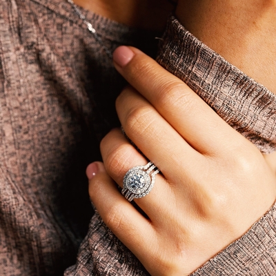 Gewicht Krappenfassungs-Diamond Engagement Wedding Ringss 0.90CT